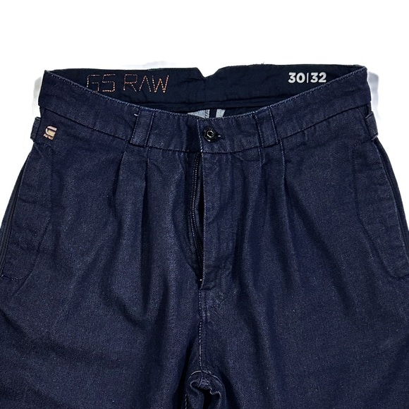 Men's G-Star Raw Denim VARVE RELAXED PLEATED CHINO Size 30 x 32 Button Fly - Picture 5 of 14